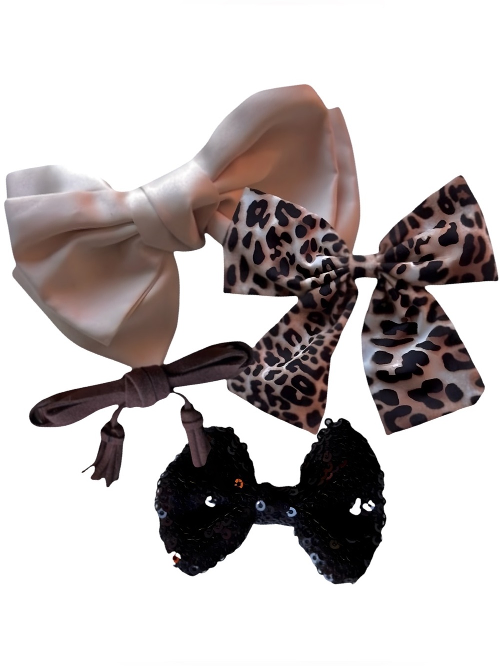 🖤Throw 'Bows Vibes: Three Bow Barrettes and One Alligator Bow Clip